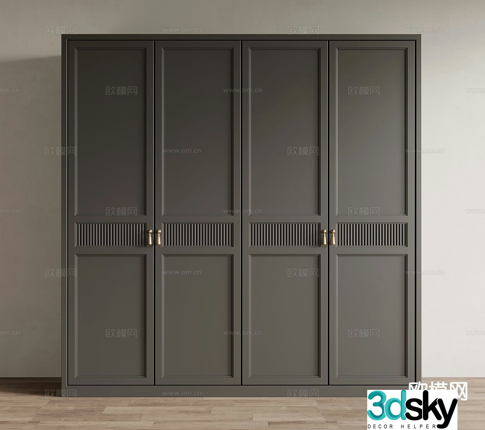 French wardrobe finished wardrobe 3d model