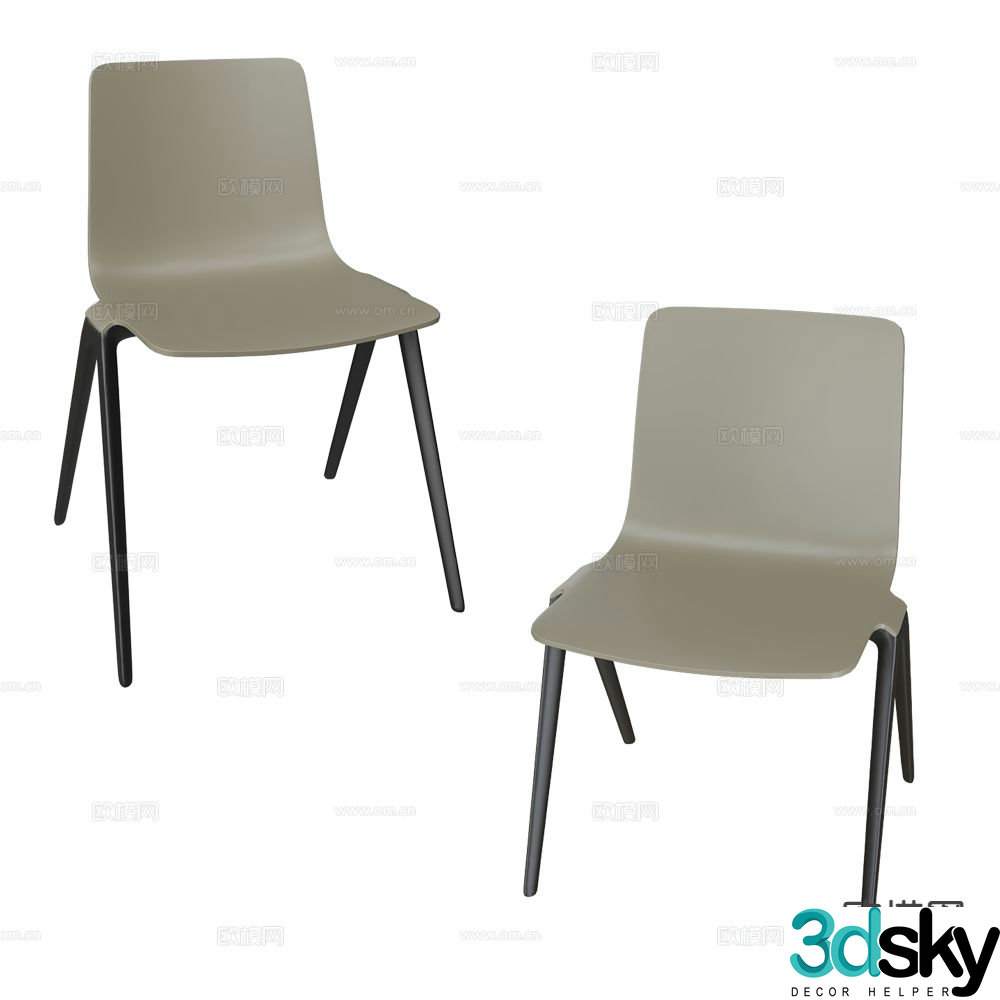 Brunner modern chair dining chair 3d model