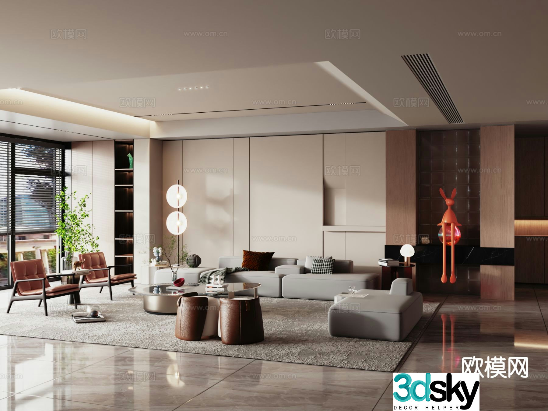 Italian living room 3d model