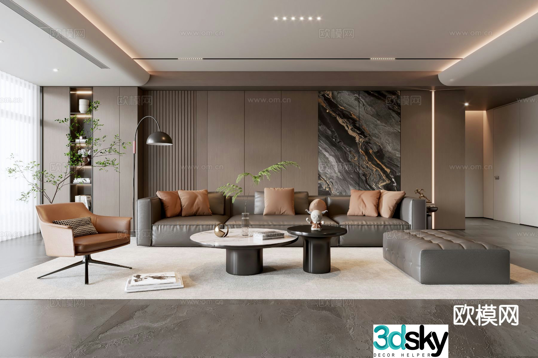 Italian living room 3d model