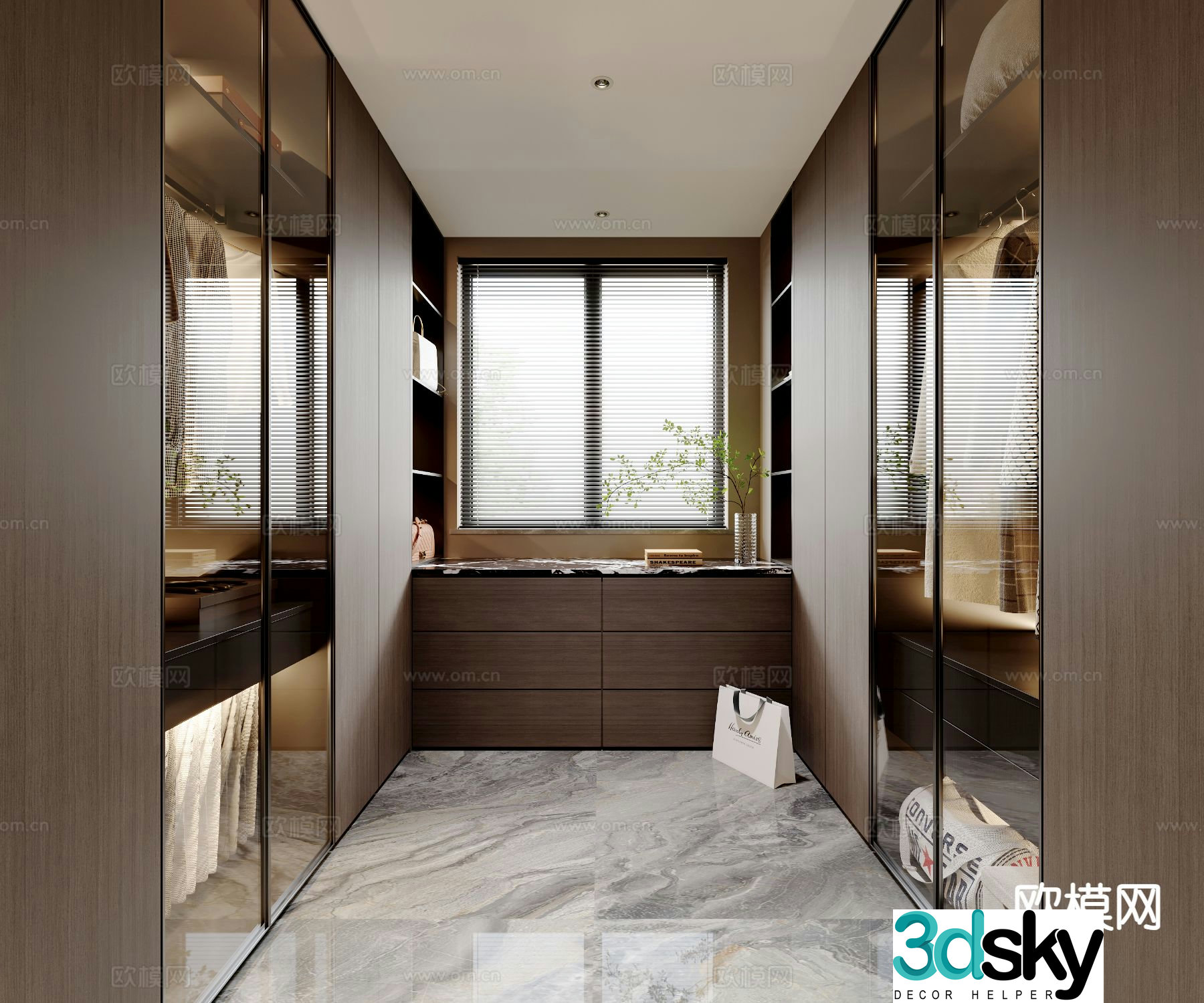 Modern cloakroom 3d model