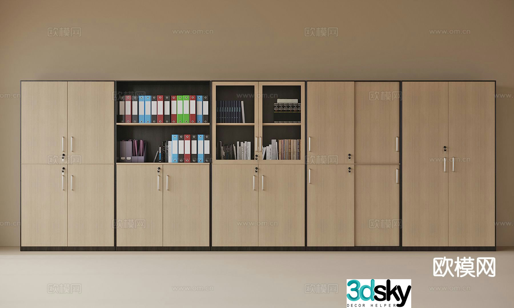 Modern filing cabinet company locker file cabinet 3d model