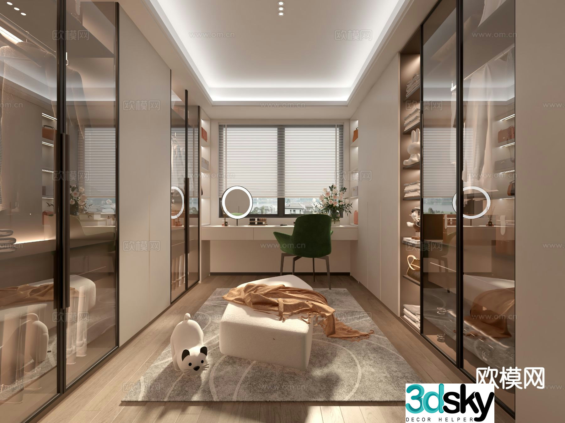 Modern cloakroom 3d model