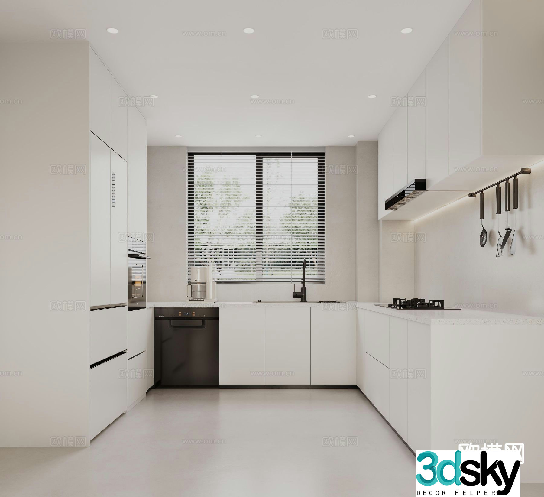Open kitchen 3d model
