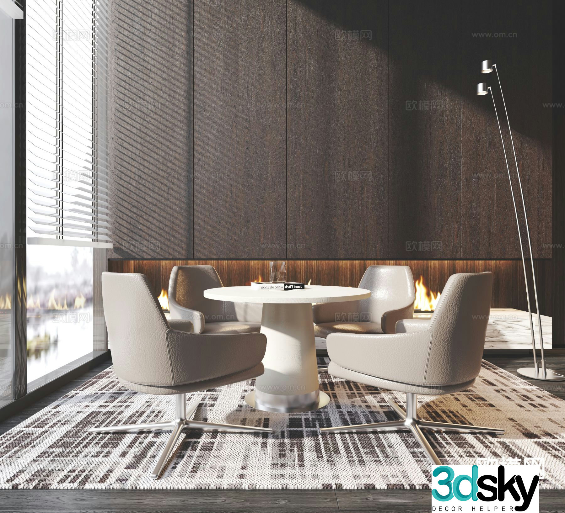 Modern leisure tables and chairs Negotiation tables and chairs 3d model