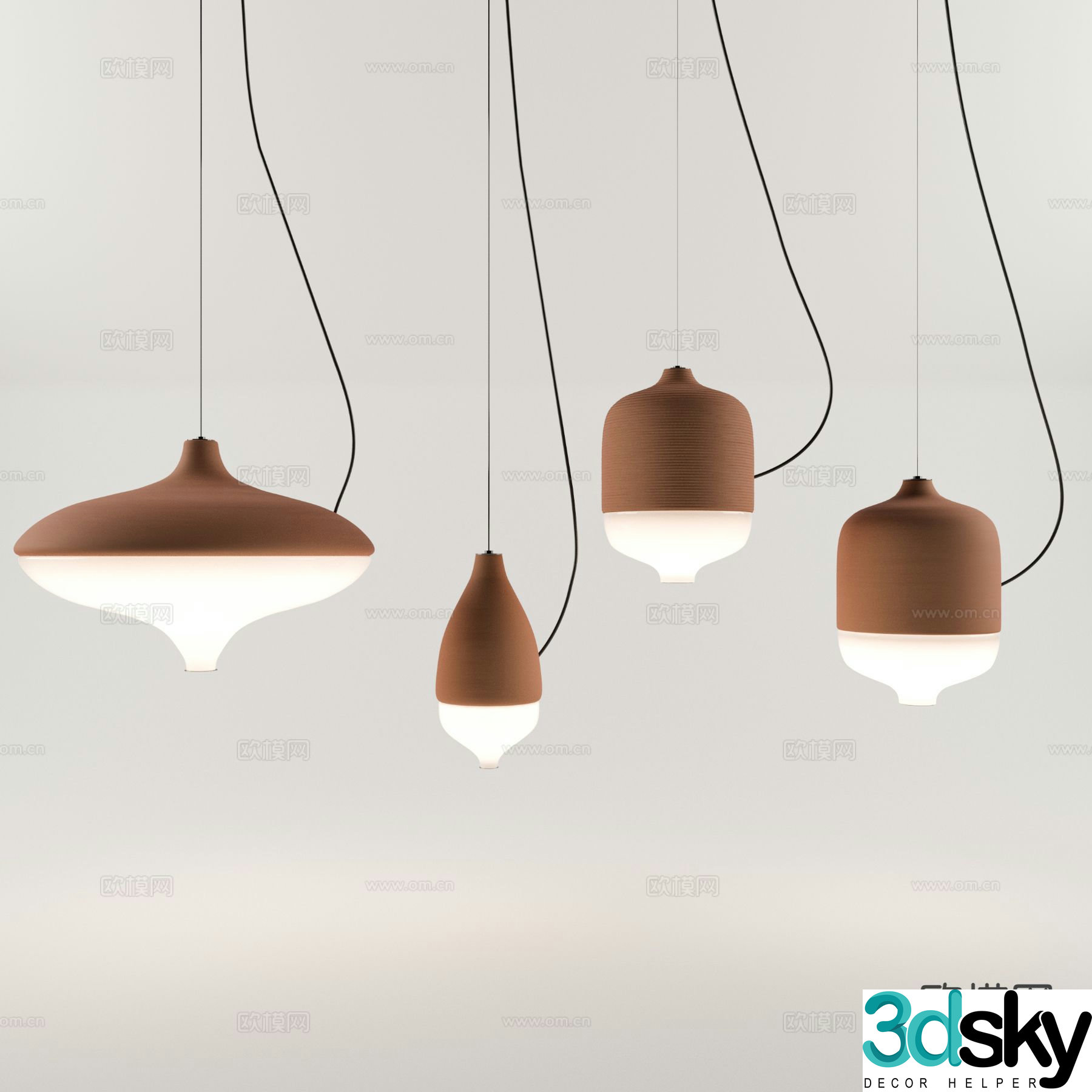 Nordic chandelier dining room chandelier 3d model