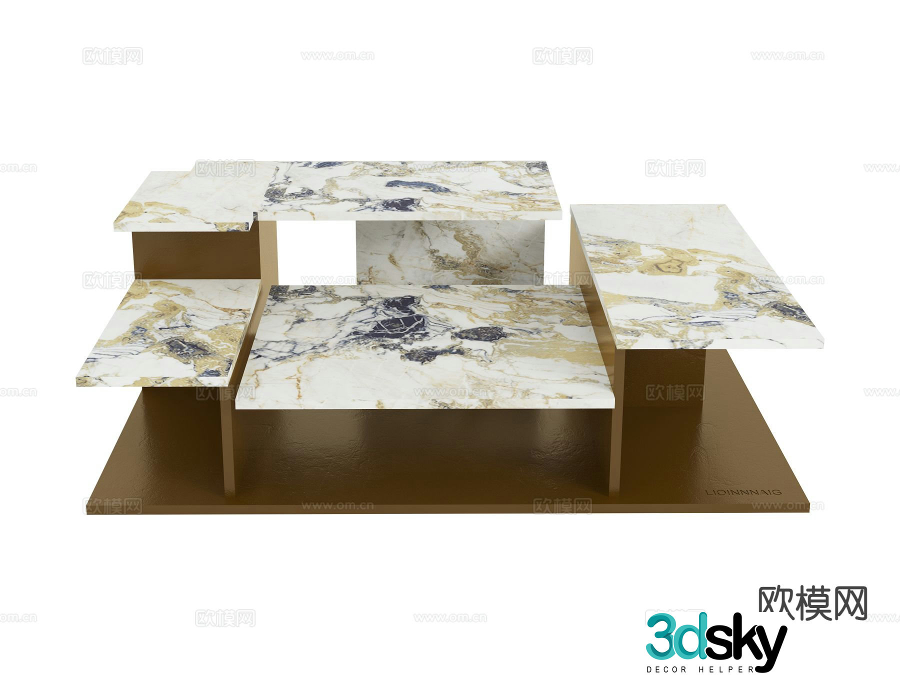 visionnaire coffee table 3d model