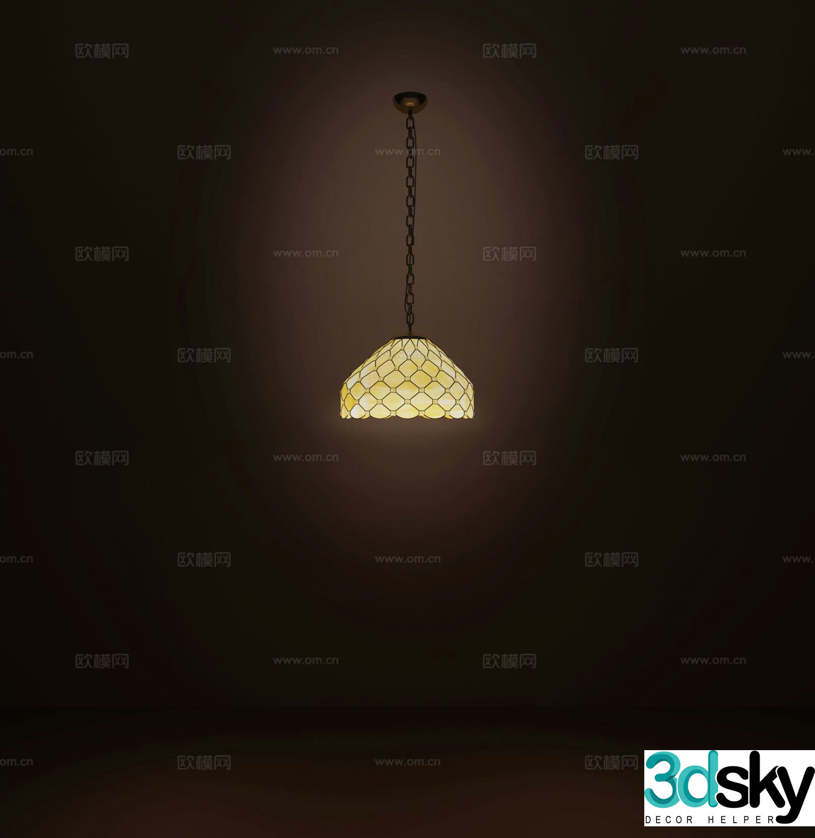 Simple European chandelier restaurant chandelier 3d model