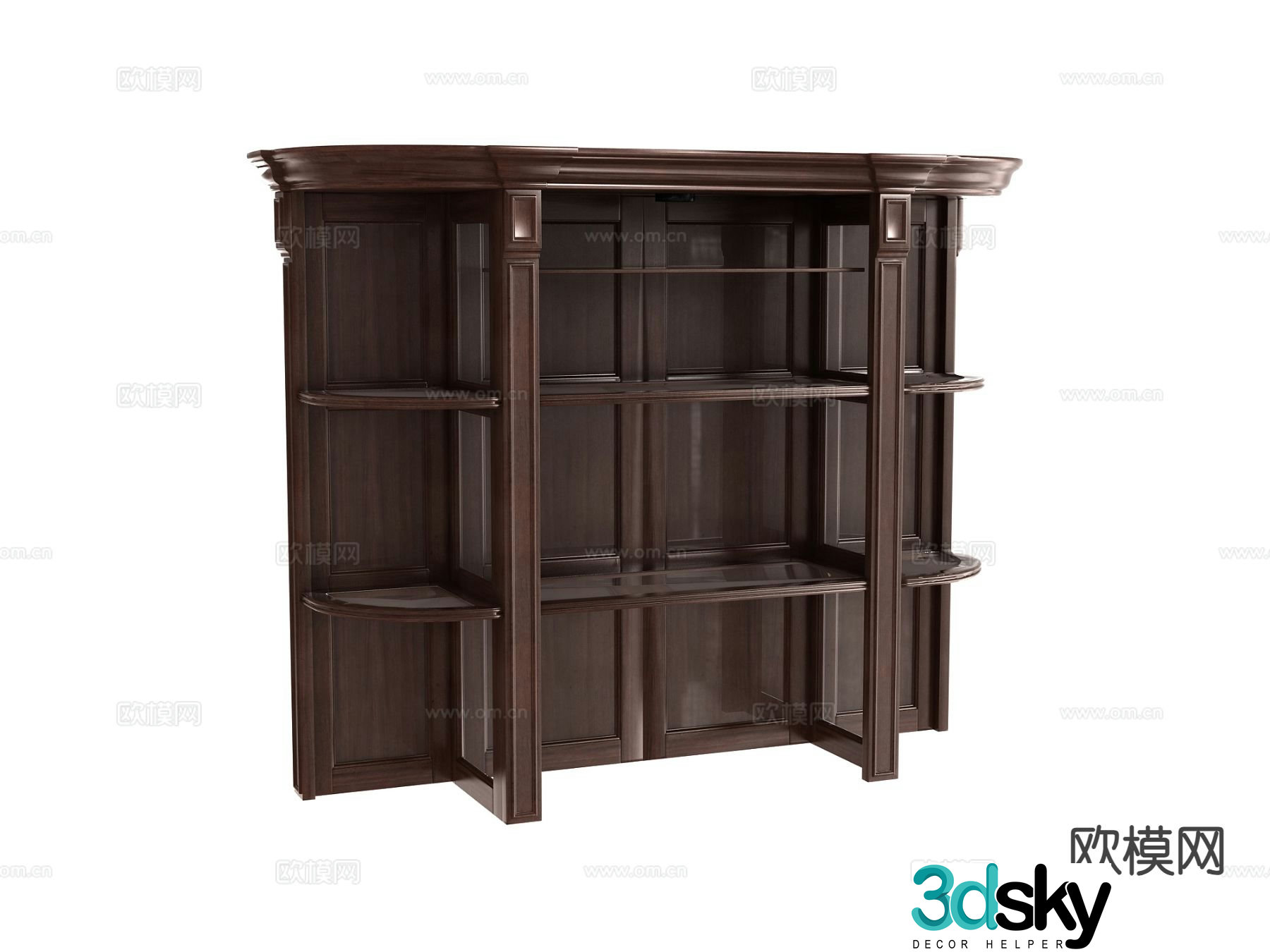 American wall mounted wine cabinet wall cabinet 3d model