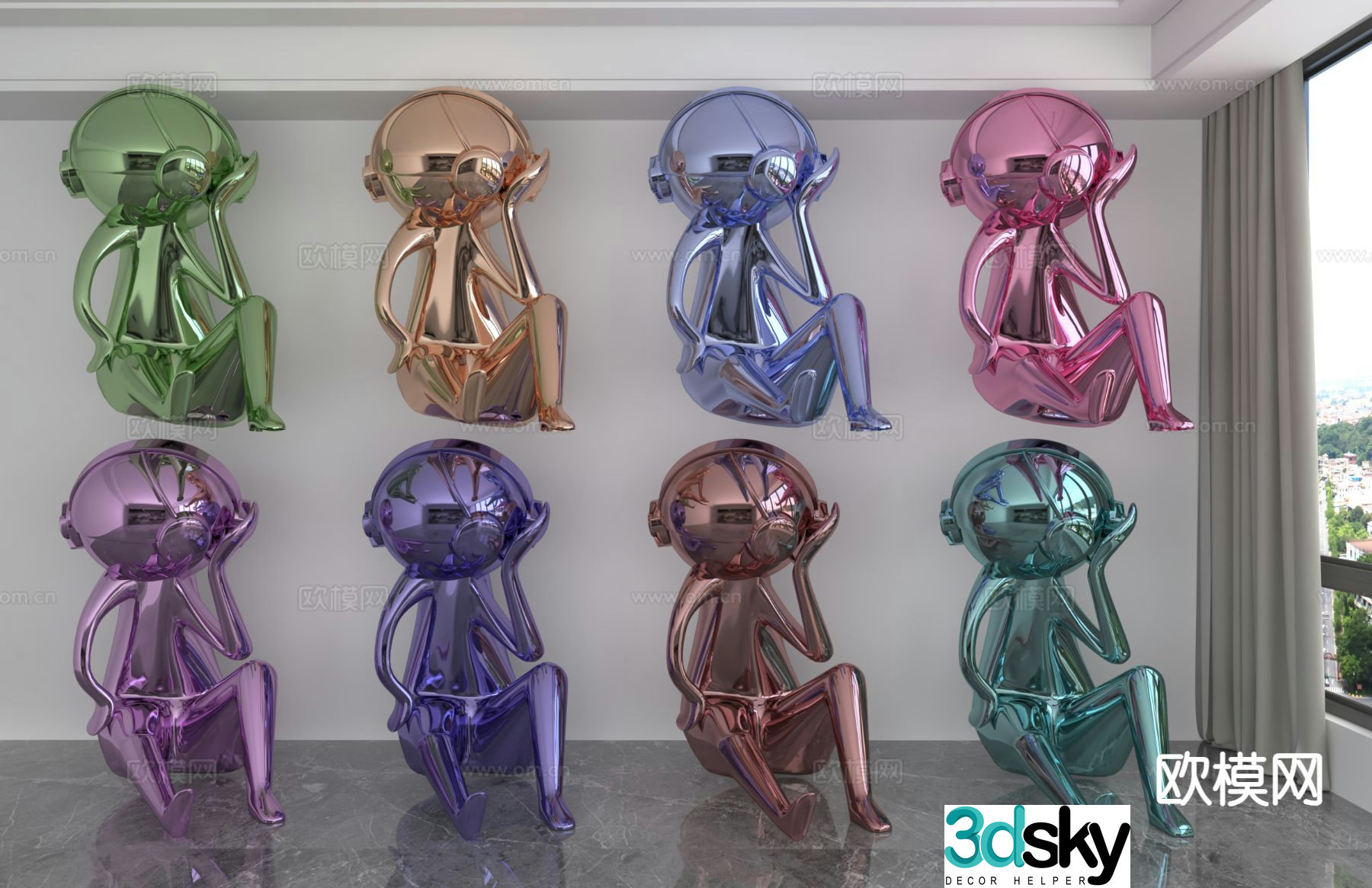 Humanoid fashion toys dolls doll ornaments 3d model