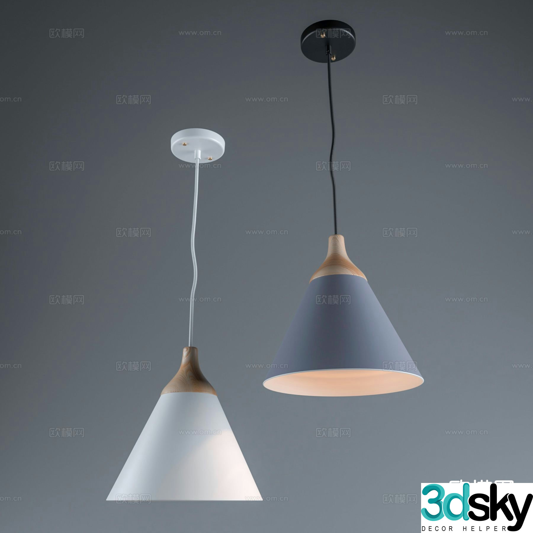 Industrial style chandelier restaurant chandelier 3d model