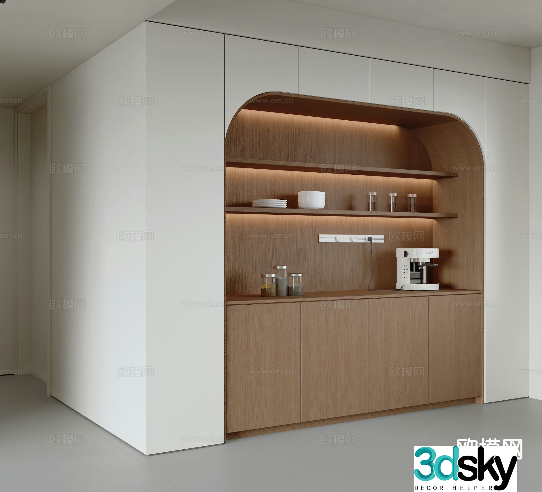 Modern sideboard 3d model