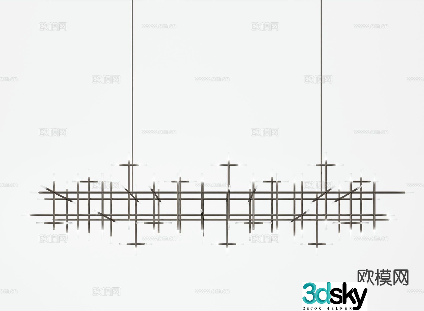 Creative chandelier matrix chandelier 3d model