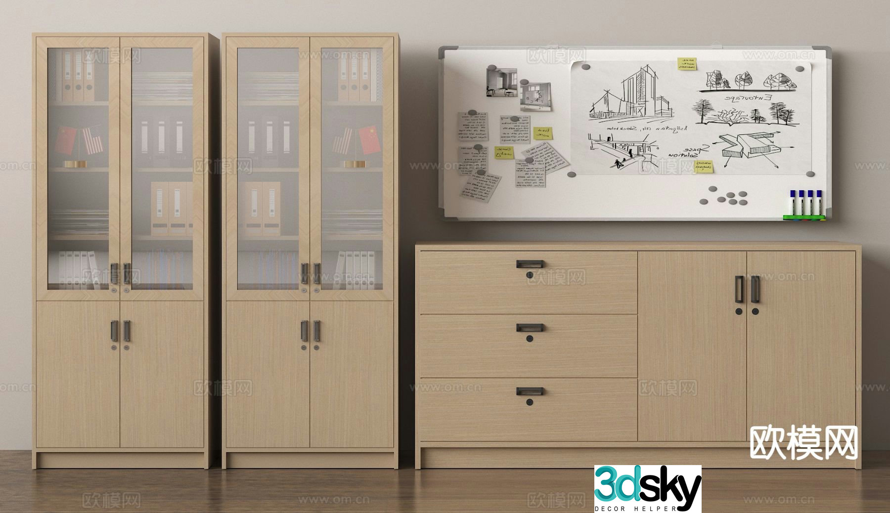 File cabinet filing cabinet information cabinet 3d model
