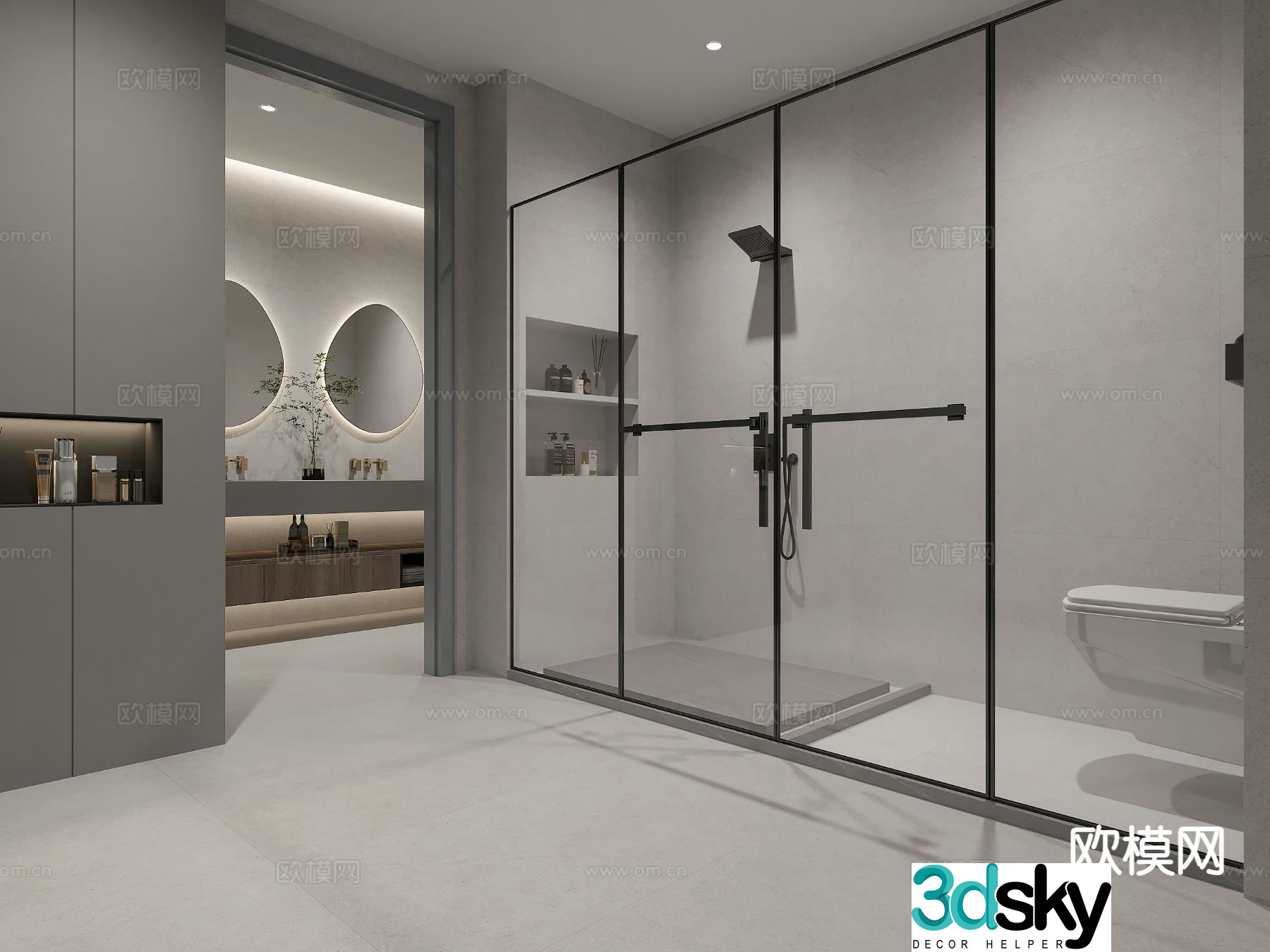 Modern bathroom bathroom master bathroom 3d model