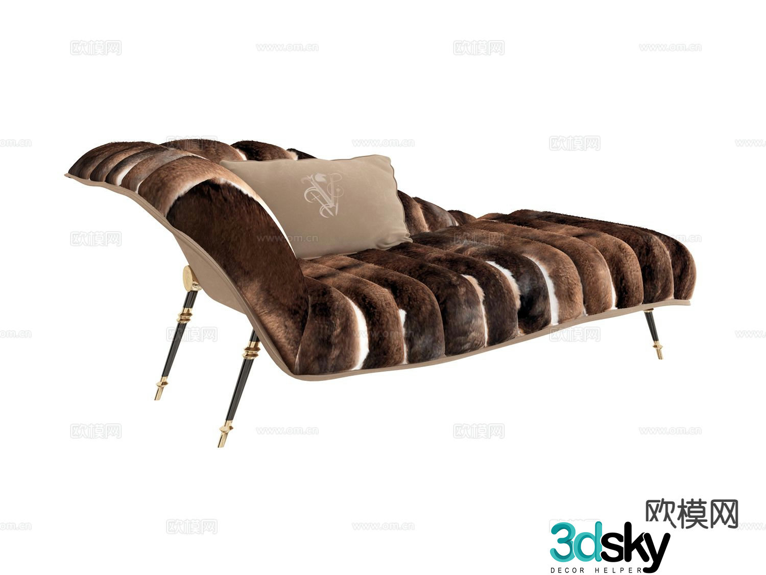 visionnaire light luxury chaise longue 3d model
