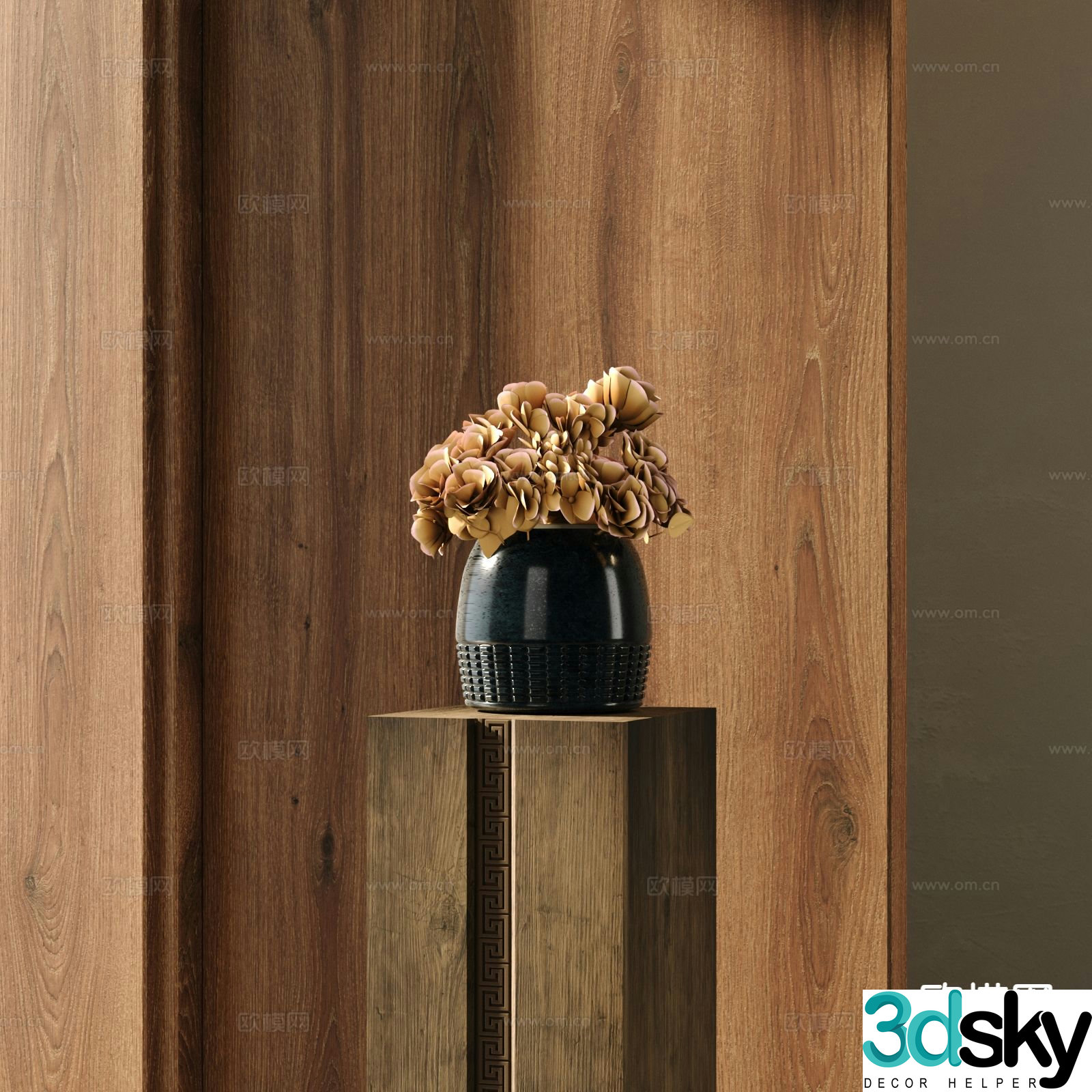 vase floristry flower flower arrangement 3d model