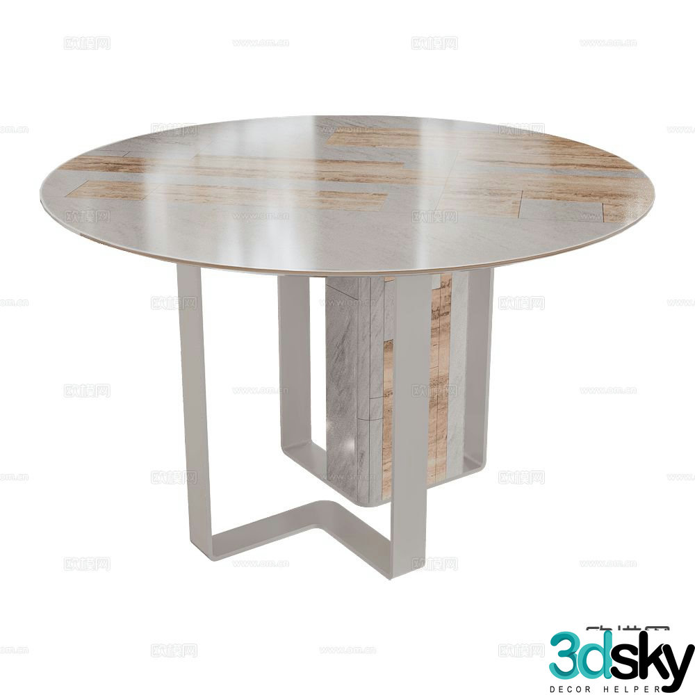 MAAMI round dining table 3d model