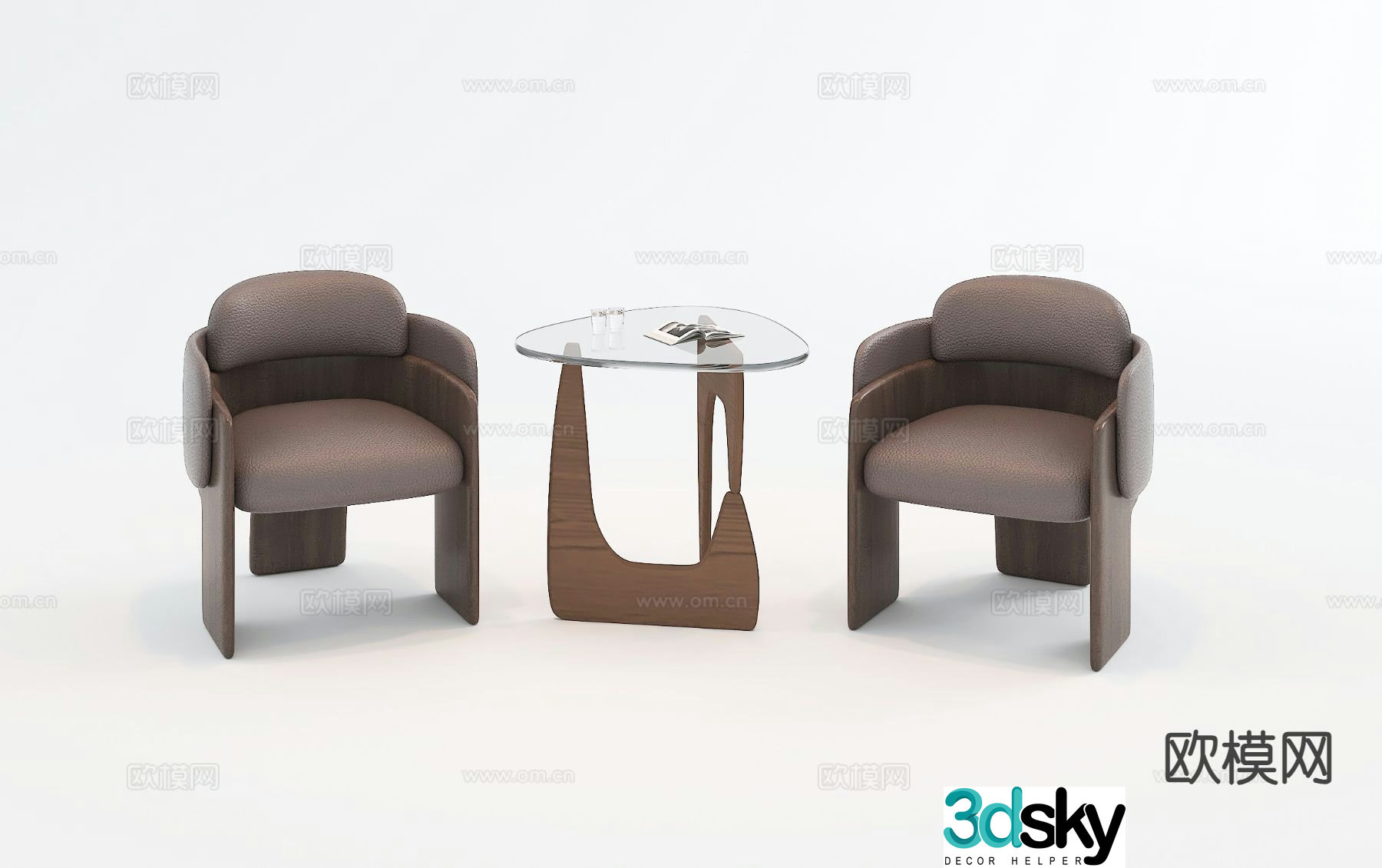Modern negotiation tables and chairs leisure tables and chairs 3D model