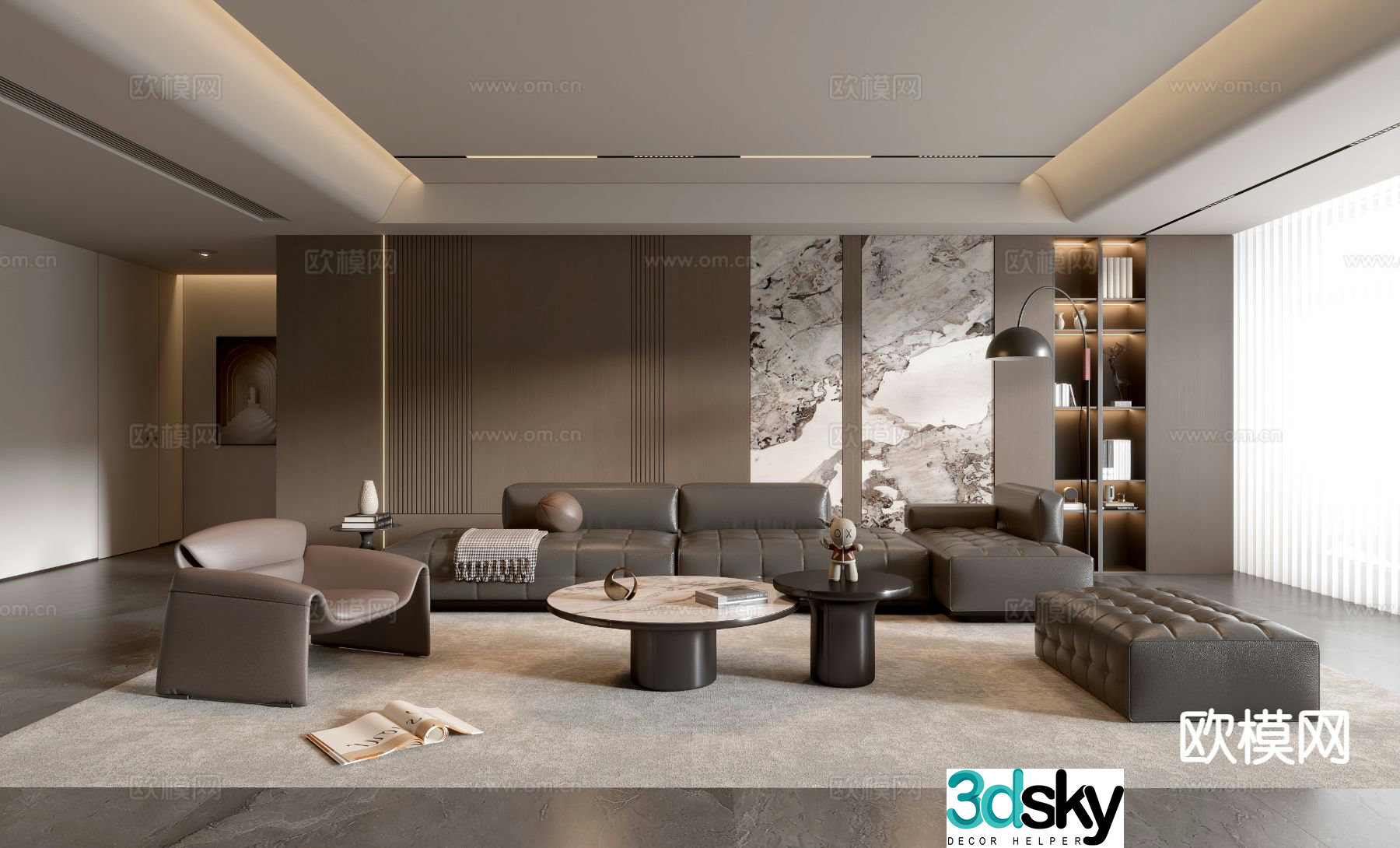 Italian living room 3d model