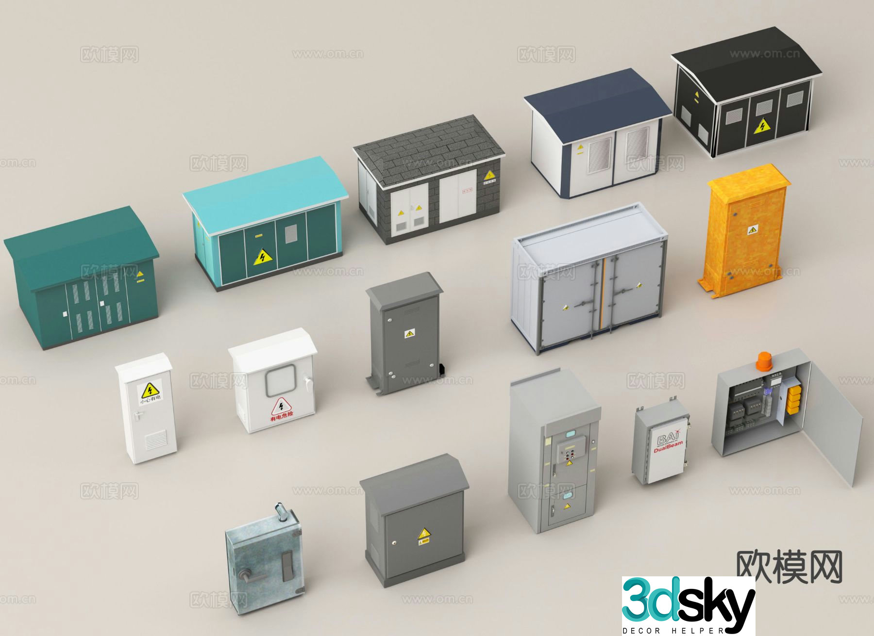 Distribution box, distribution room, electric well room, power supply box 3D model