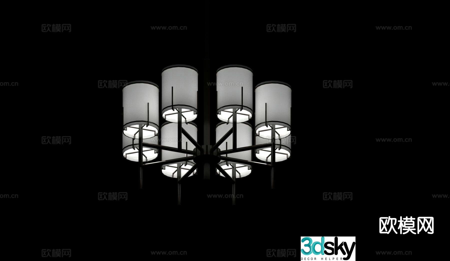 Creative chandelier art chandelier 3d model