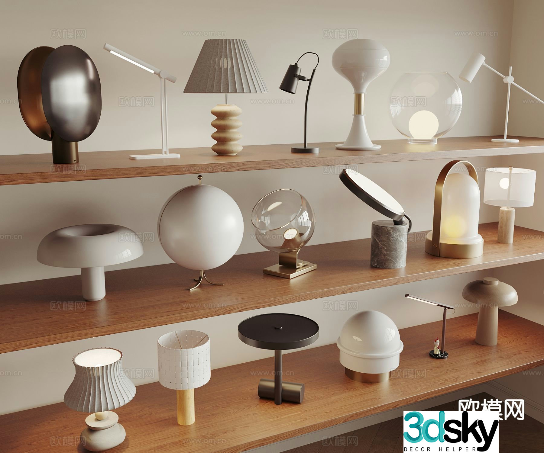 Modern desk lamp desktop lamp 3d model