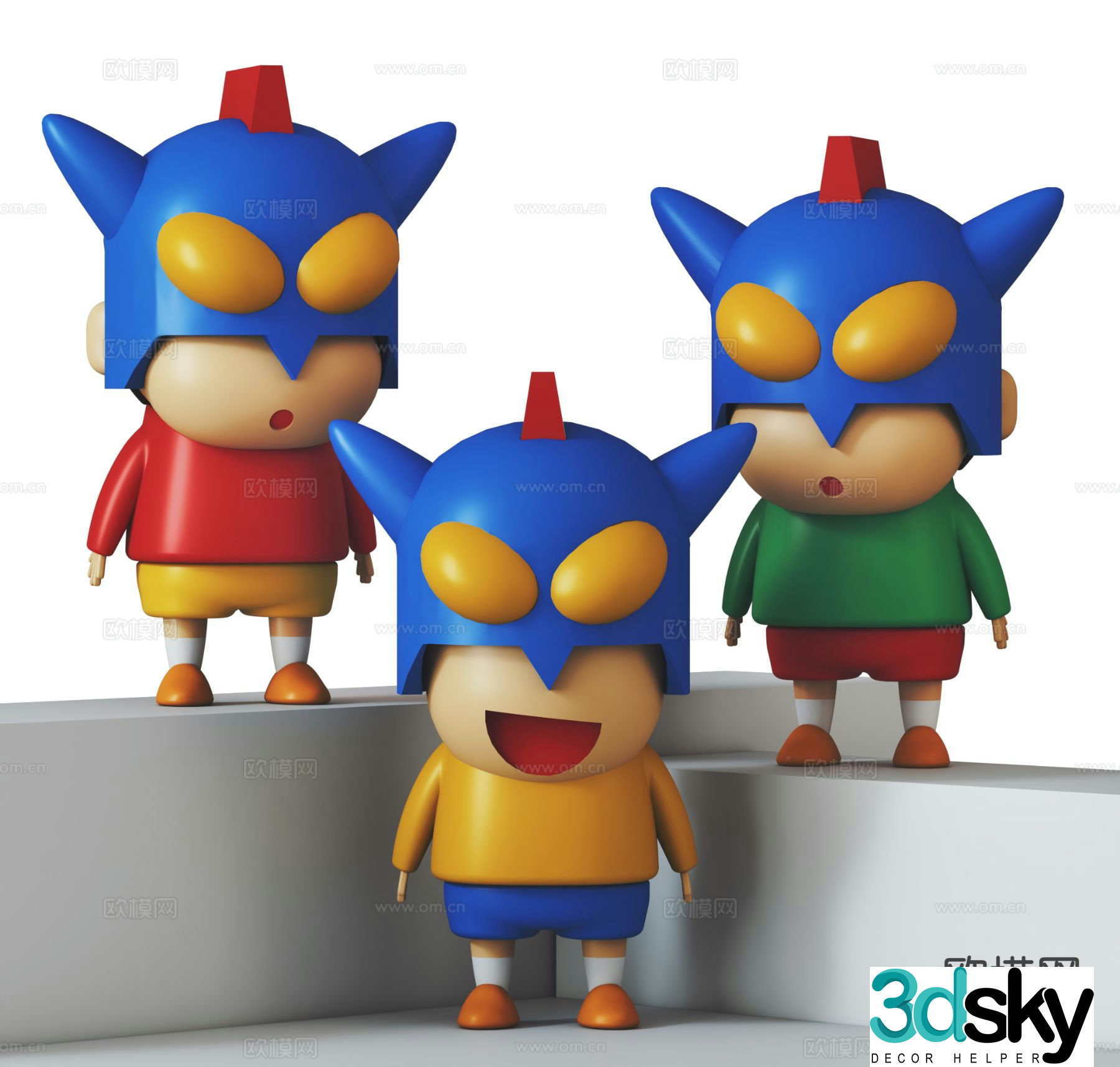 Crayon Shin-chan doll trendy toy sculpture ornament 3d model