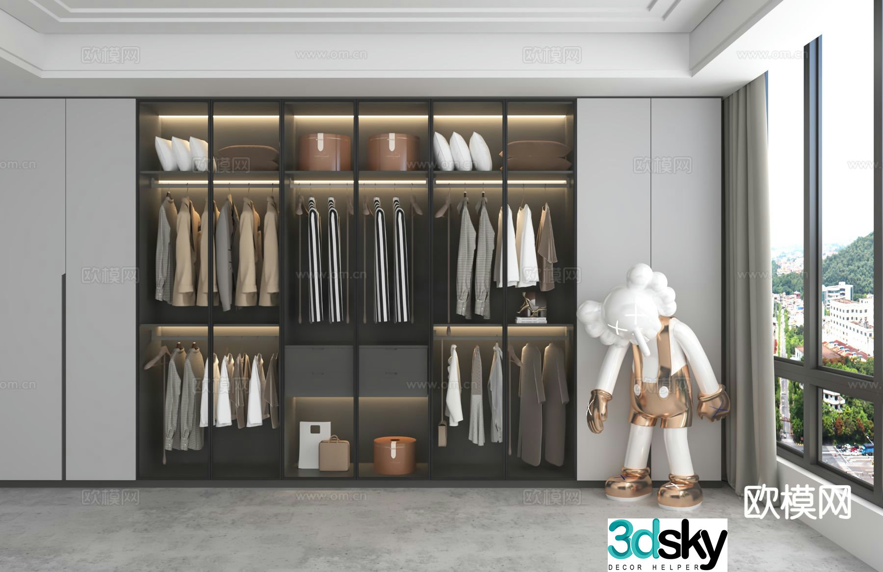 Modern wardrobe 3d model