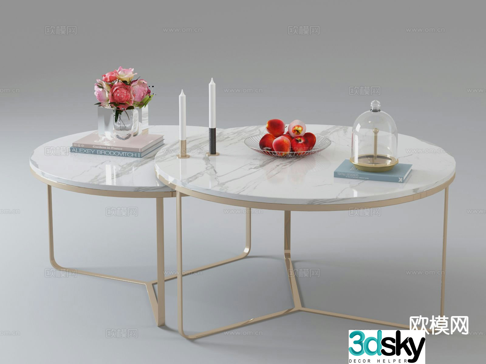 Light luxury coffee table mother-in-law coffee table 3d model
