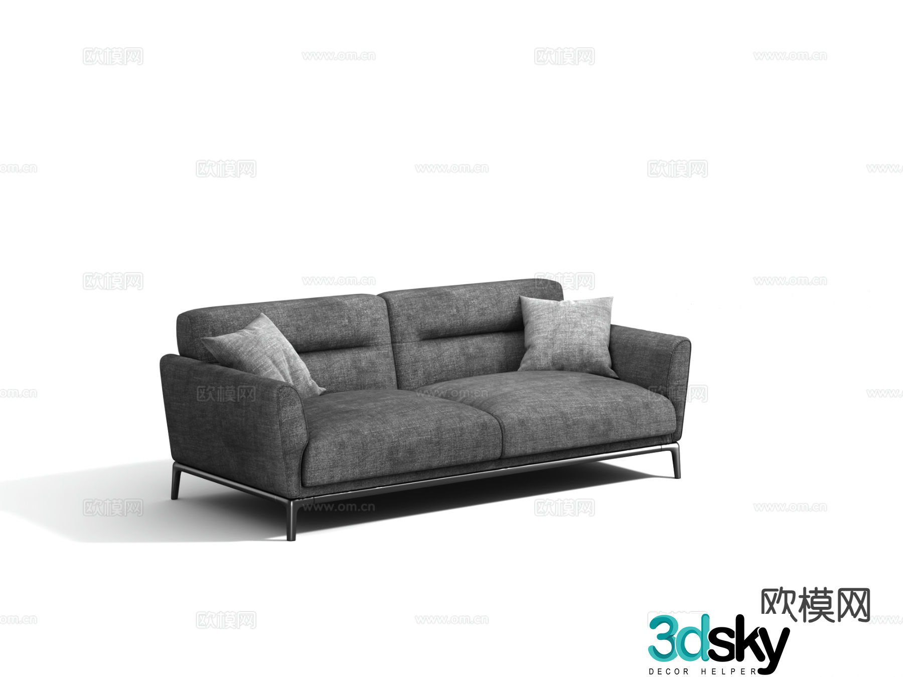 Double sofa 3d model