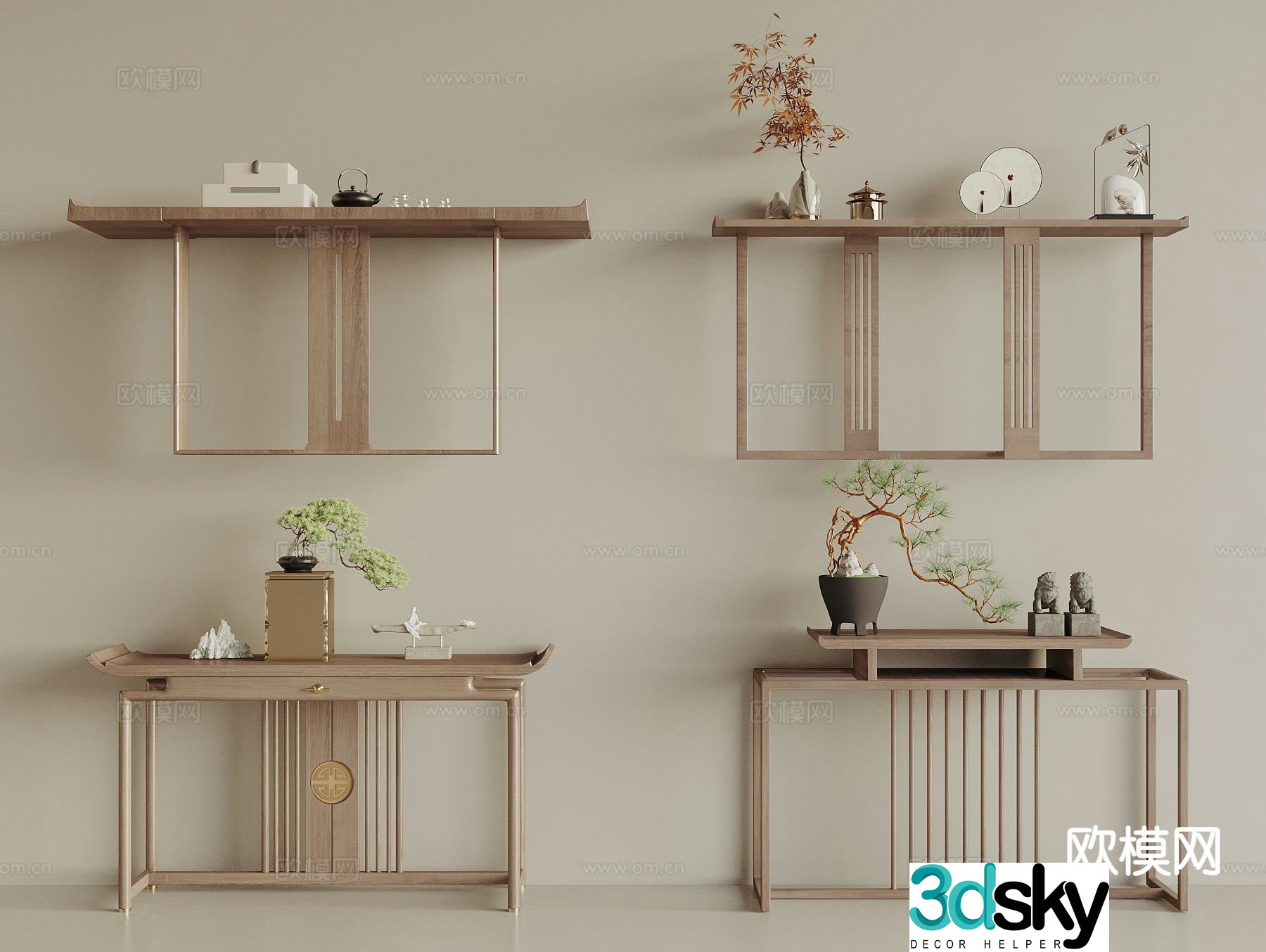 New Chinese-style Duanjingdai 3D model
