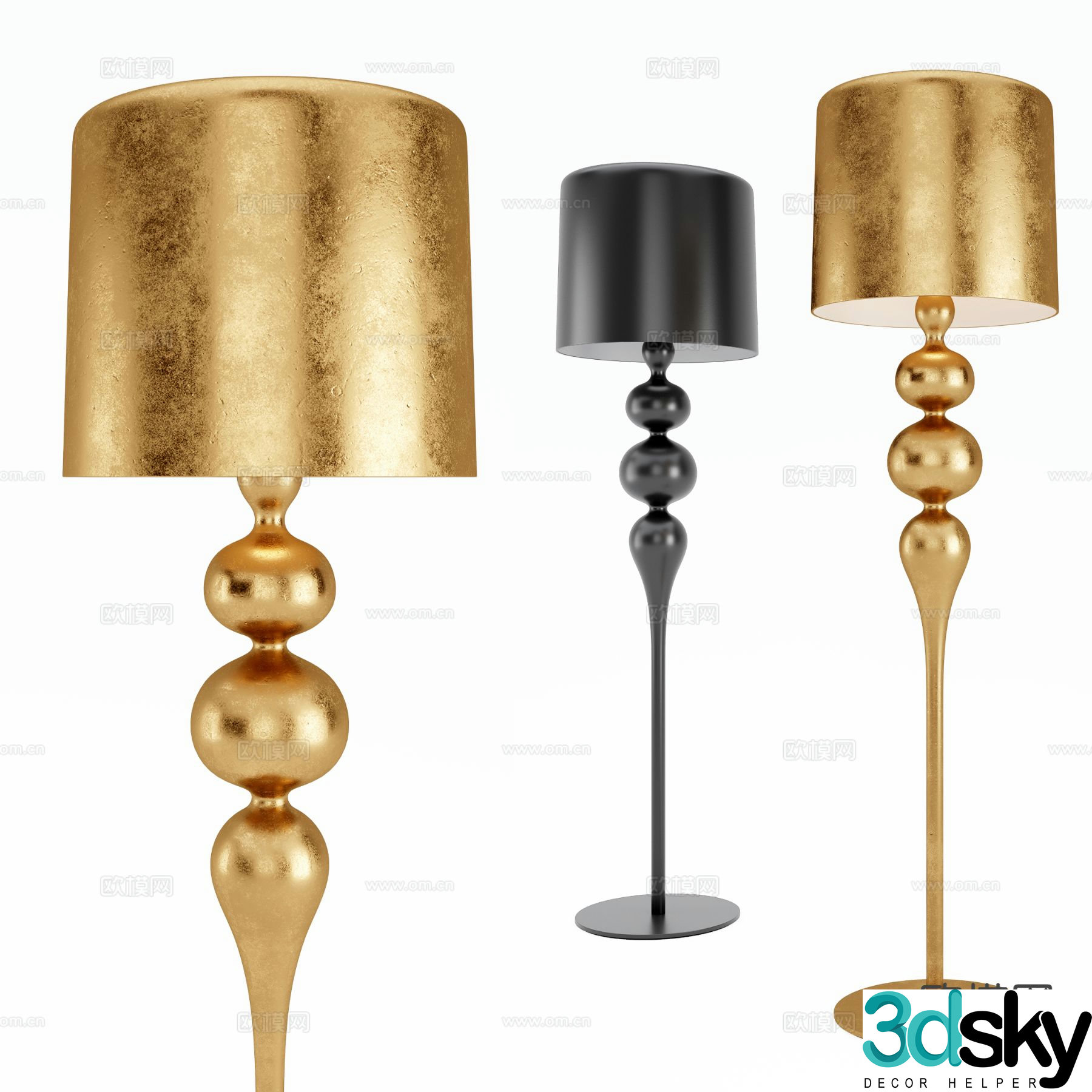 Light luxury floor lamp 3D model