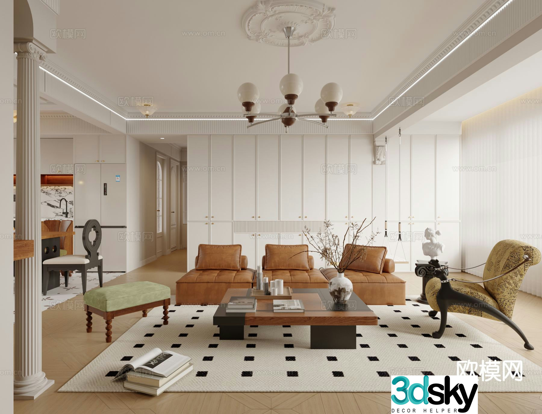 French restaurant 3d model
