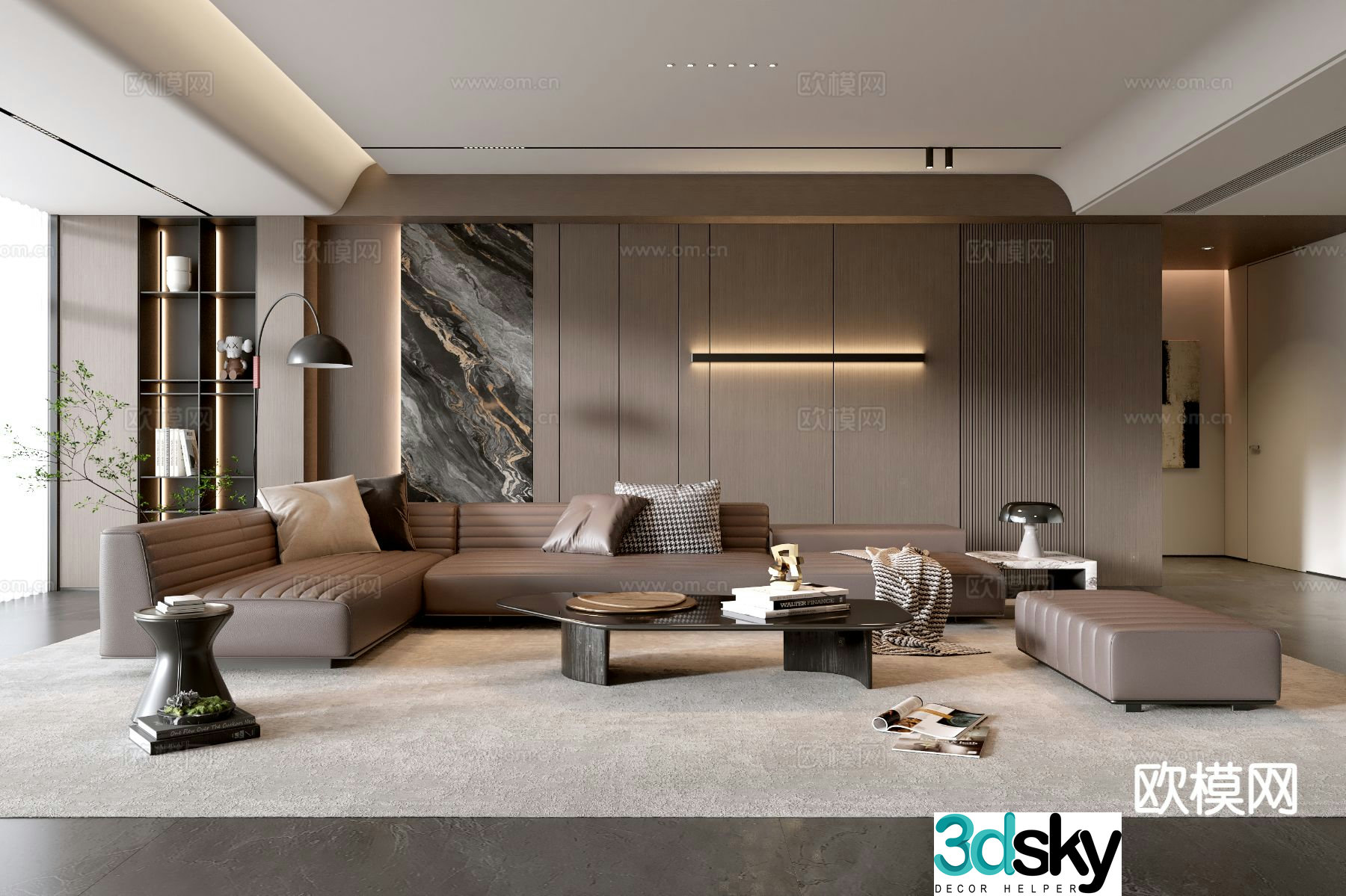 Italian living room 3d model