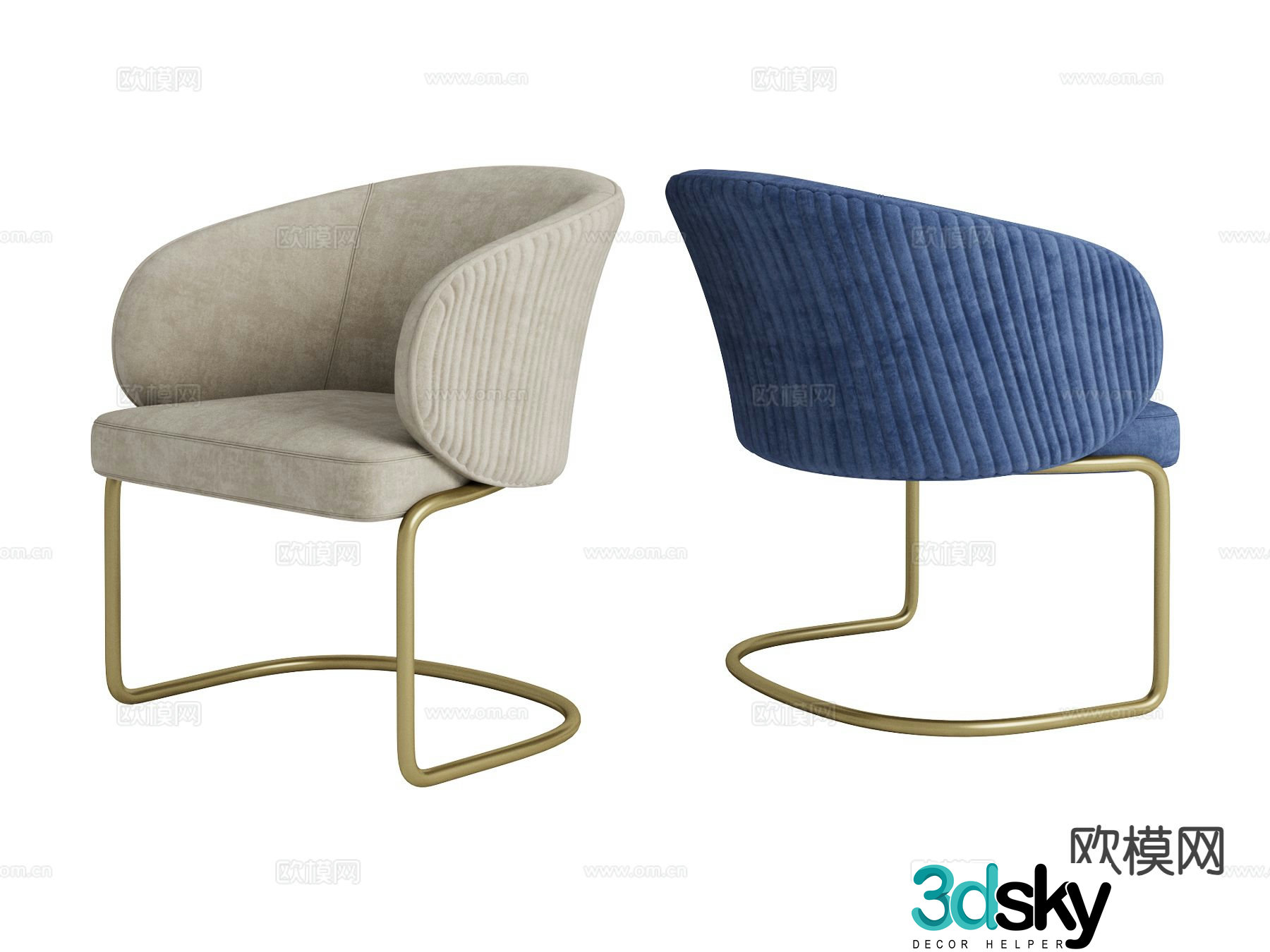 visionnaire light luxury chair armchair 3d model