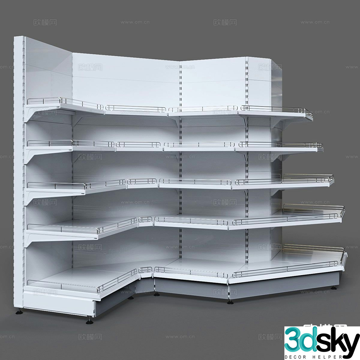 Modern showcase storage rack display rack 3d model