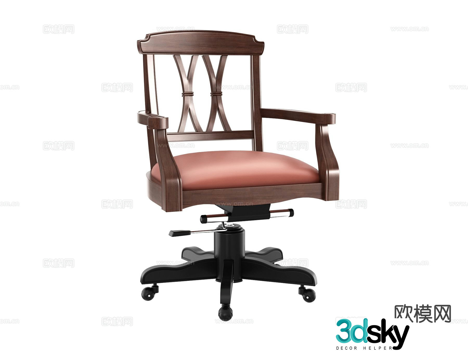 American chair armchair book chair 3d model