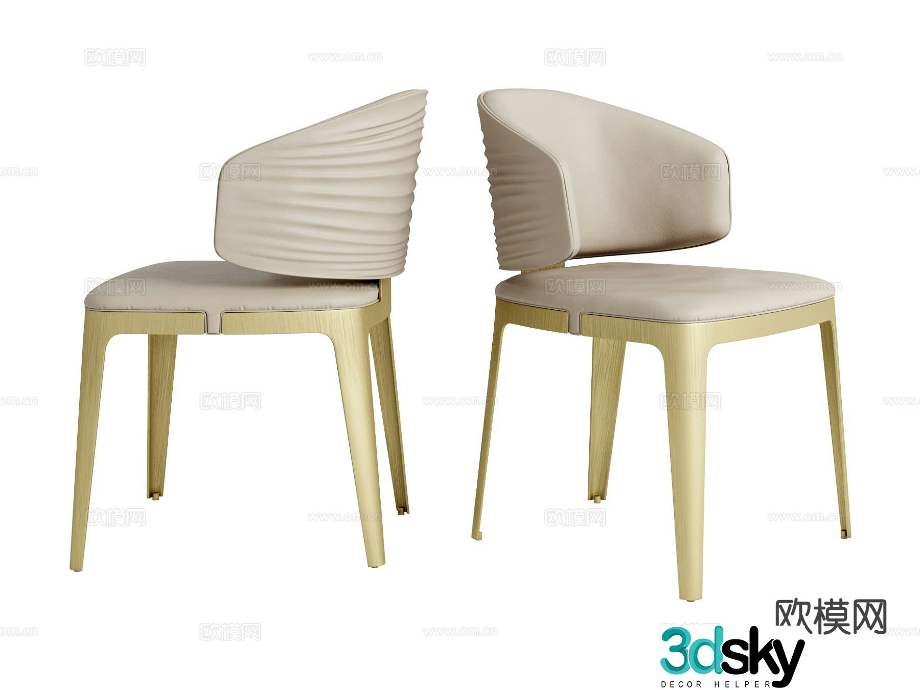 visionnaire italian chair dining chair 3d model