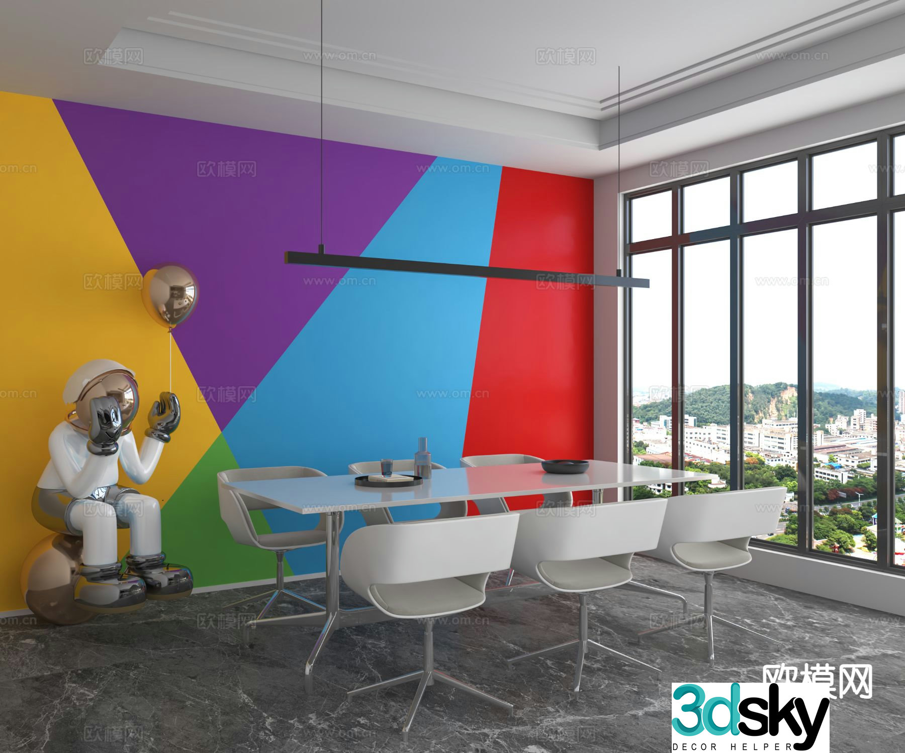 Modern conference table conference table 3d model