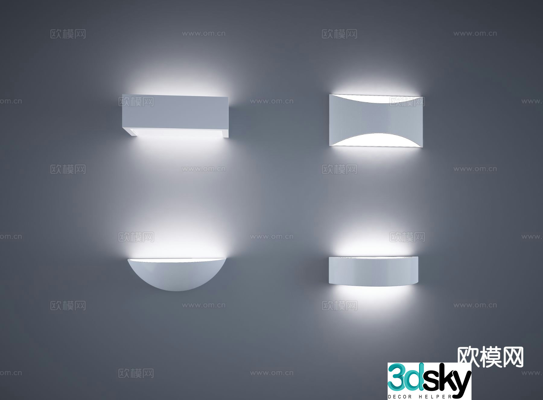 Modern wall light 3d model