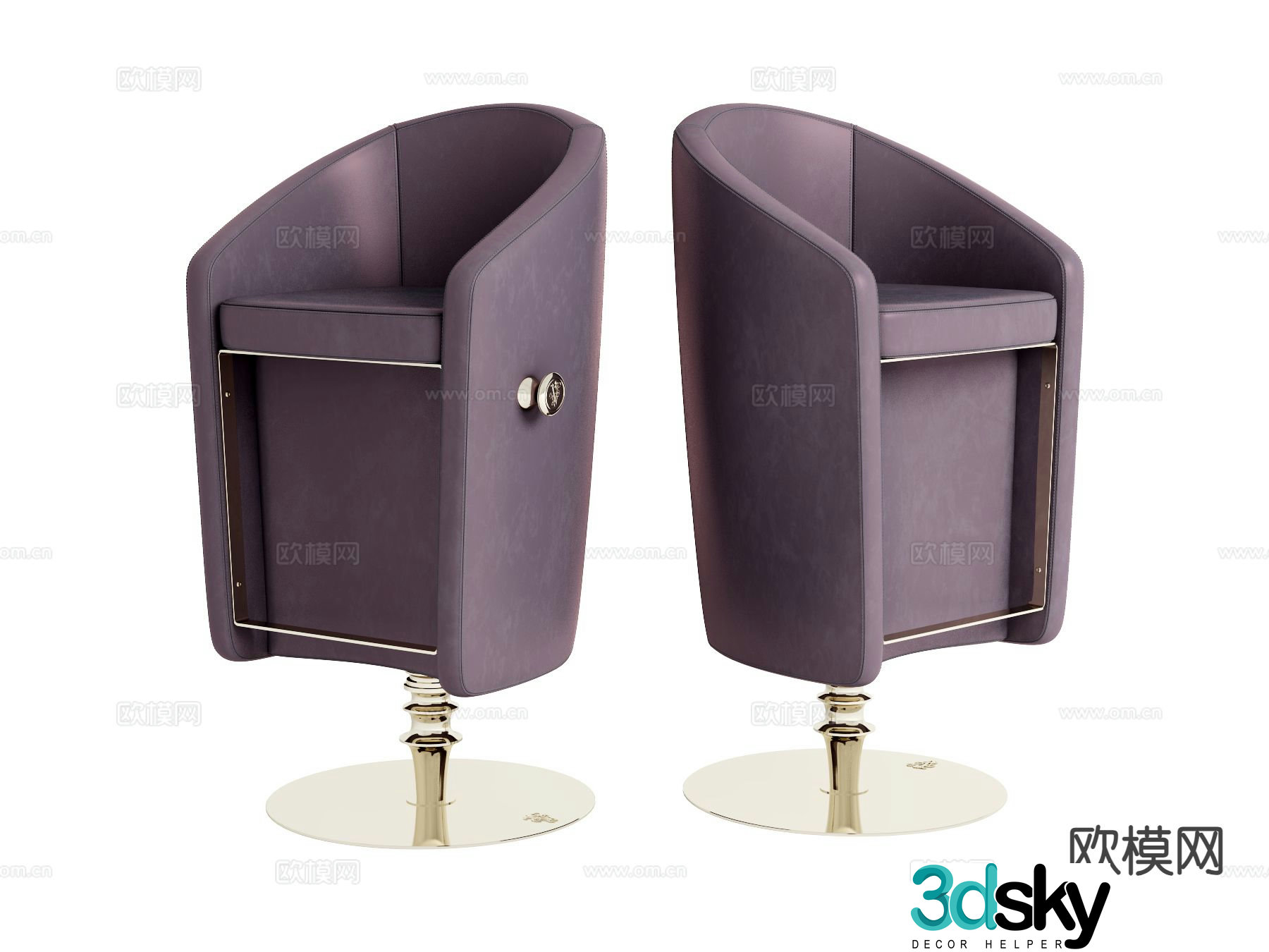 visionnaire light luxury bar stool 3d model