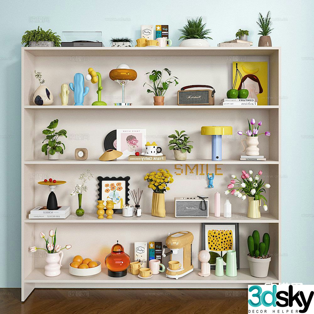 Modern ornaments small potted plants toys photo frames 3D model