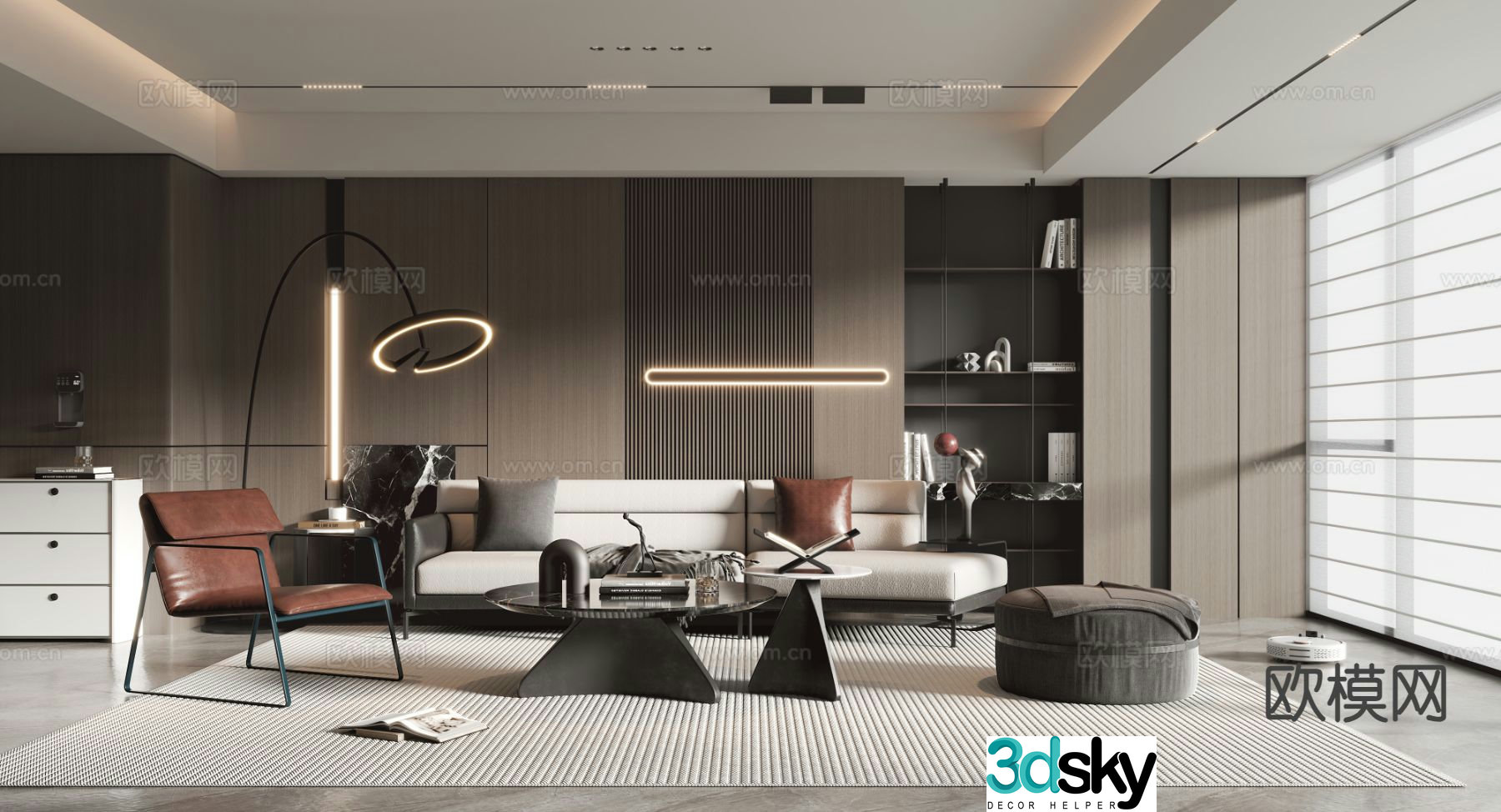 Modern living room 3d model
