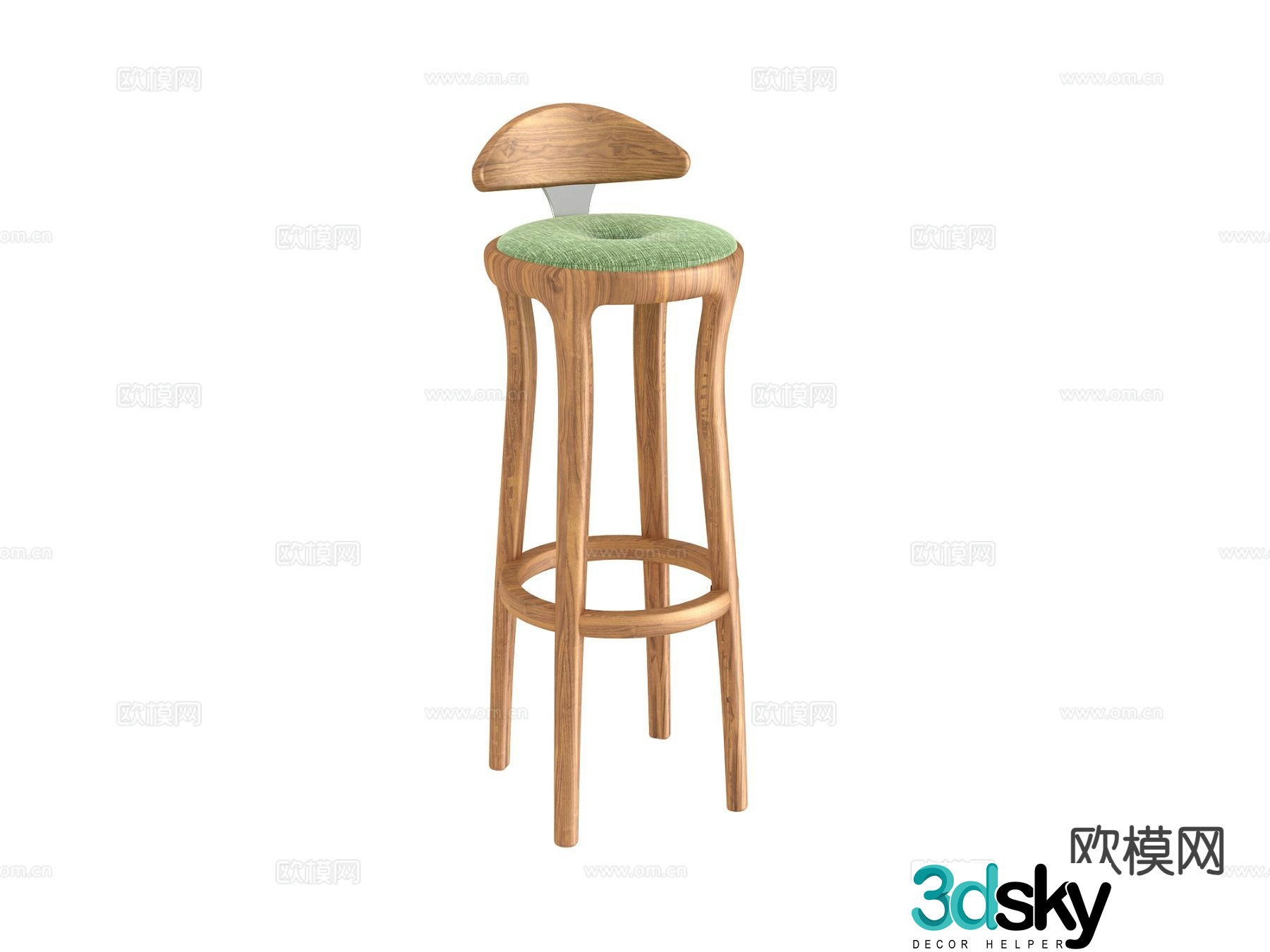 Nordic bar stool bar stool 3d model