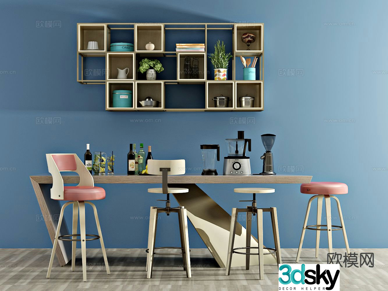 Modern bar 3d model