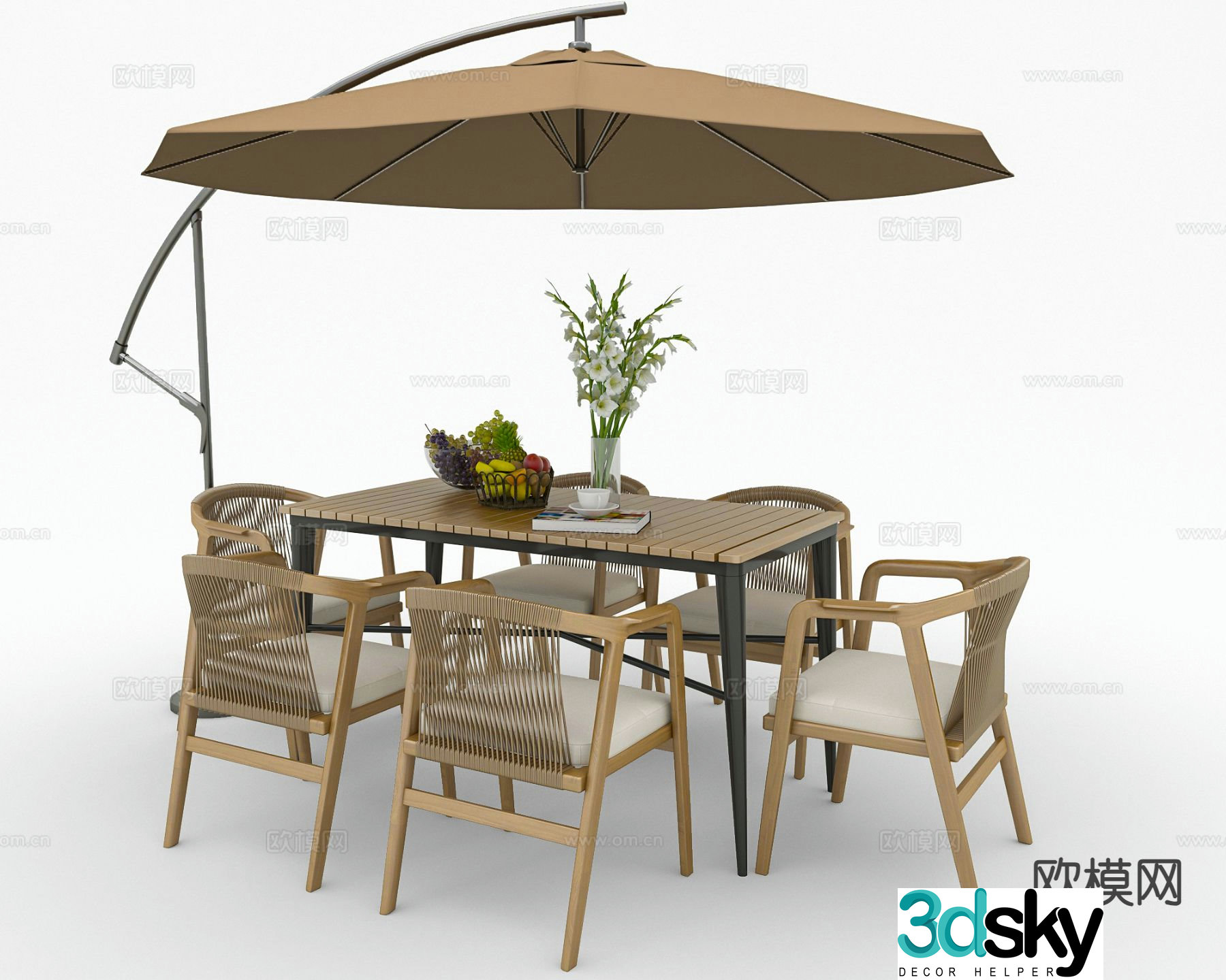 Modern outdoor tables and chairs patio tables and chairs 3d model