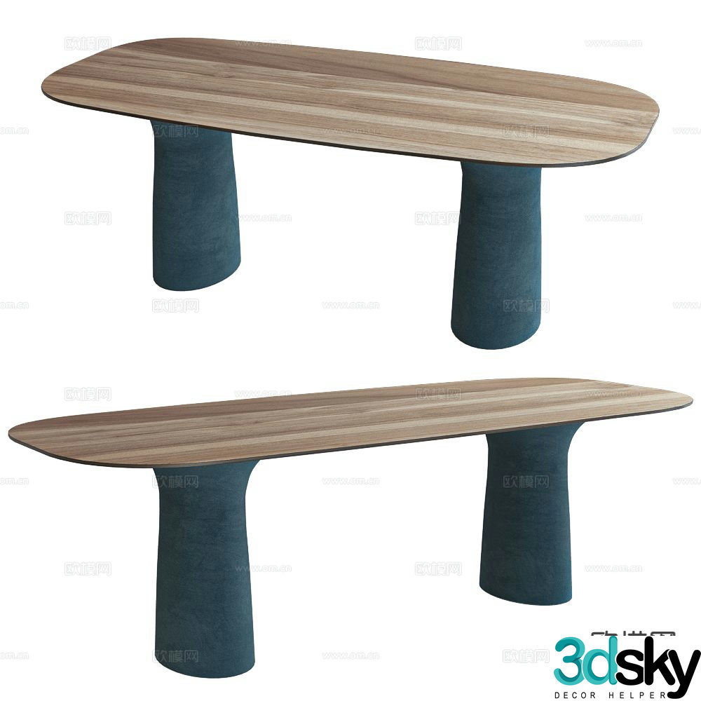 Serralunga modern dining table 3d model