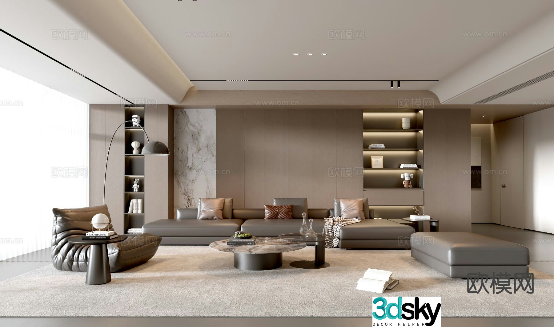 Italian living room 3d model