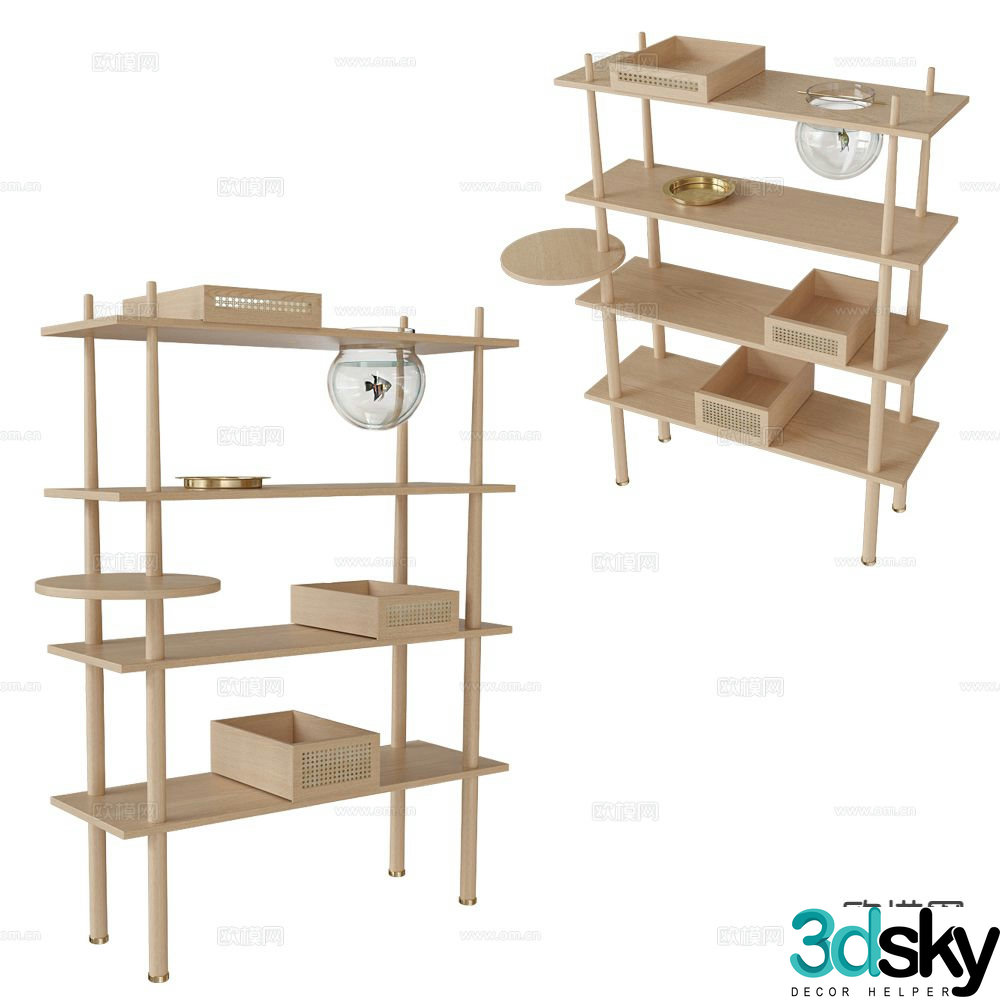 UMAGE Nordic decorative rack storage rack 3d model